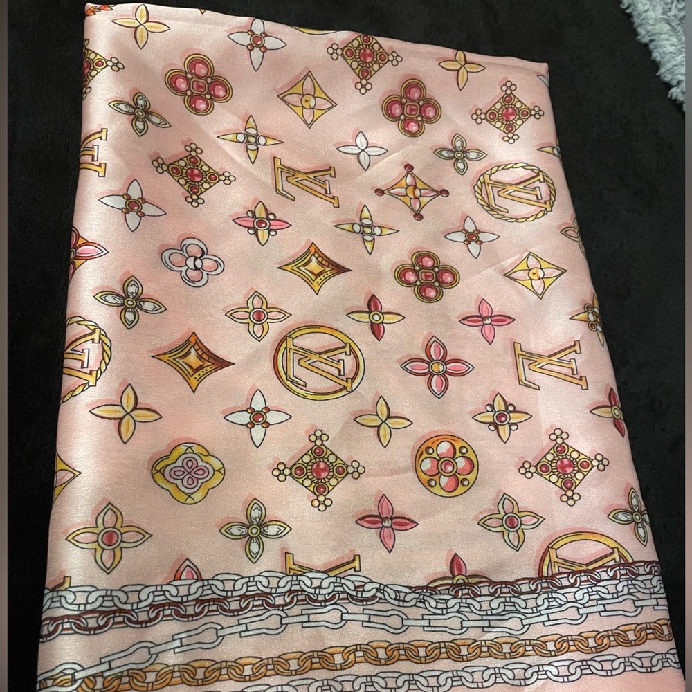 LV 100% Silk Shawl Scarf Wrap
